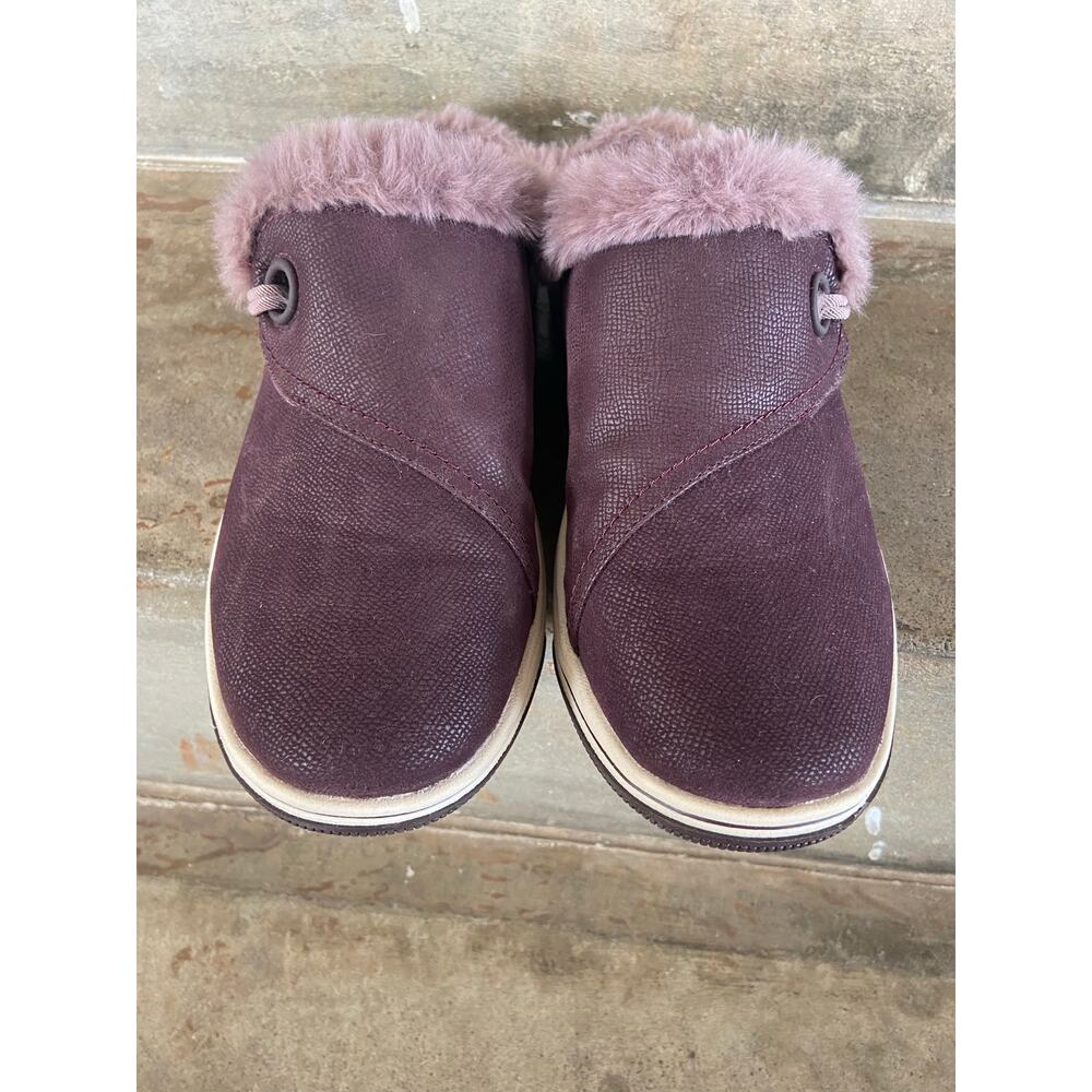 Clarks Cloudsteppers Breeze Myth Faux Fur Slip On Mules - Picture 2 of 7